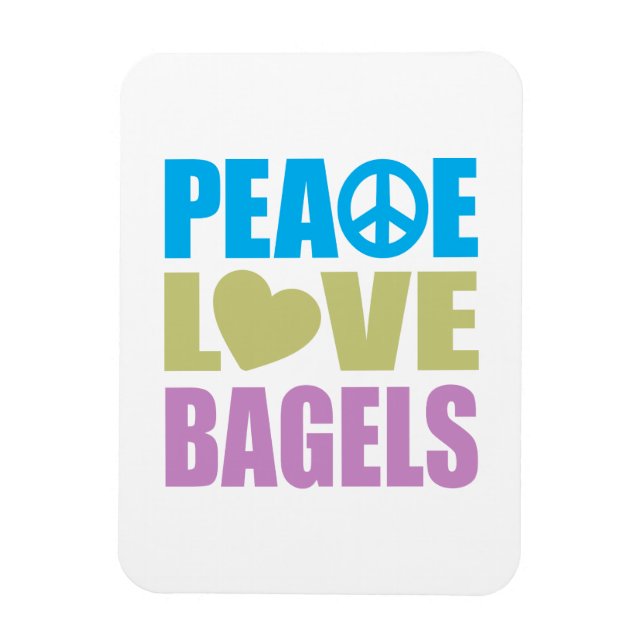 Magnet Flexible Peace Love Bagels (Vertical)