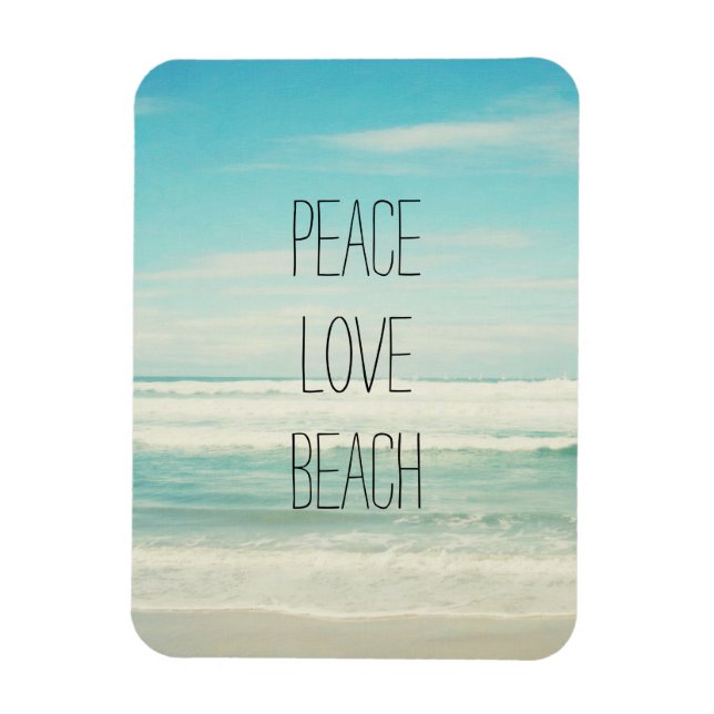 Magnet Flexible Peace Love Beach (Vertical)