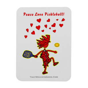 Magnet Flexible Peace Love Pickleball Valentine