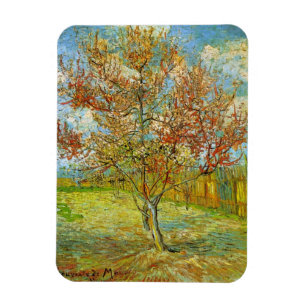 Magnet Flexible Peach Tree rose en fleurs par Vincent van Gogh