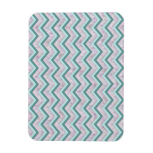 Magnet Flexible Pearl Floral Turquoise ZigZag Motif