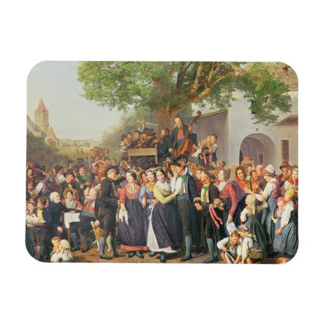 Magnet Flexible Peasant Wedding in Lower Austria (oil on canvas) (Horizontal)