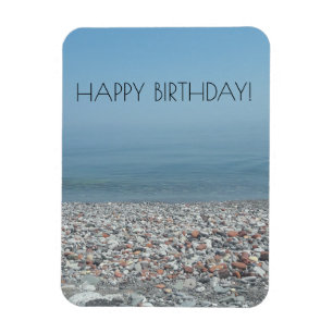 Magnet Flexible Pebble Beach Lake Ontario Joyeux anniversaire