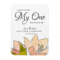Pêcher Mariage Floral Enregistrer La Date