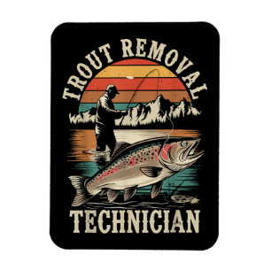 Magnet Flexible Pêcheur drôle truite pêche à la mouche