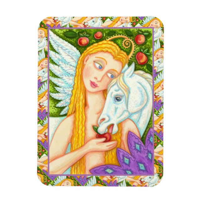 MAGNET FLEXIBLE PEGASUS ET EVE DANS LE JARDIN D'EDEN, CHEVAL (Vertical)
