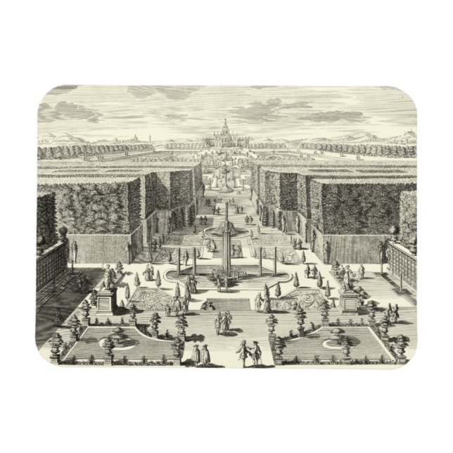 Magnet Flexible Peinture à l'huile des Fontaines du Jardin de Vers (Horizontal)