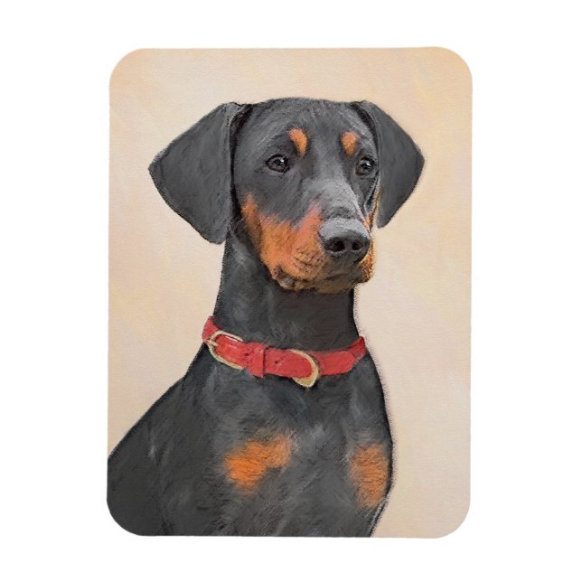 Magnet Flexible Peinture allemande Pinscher peinture art animal or (Vertical)