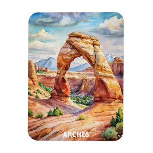 Magnet Flexible Peinture aquarelle du parc national des Arches