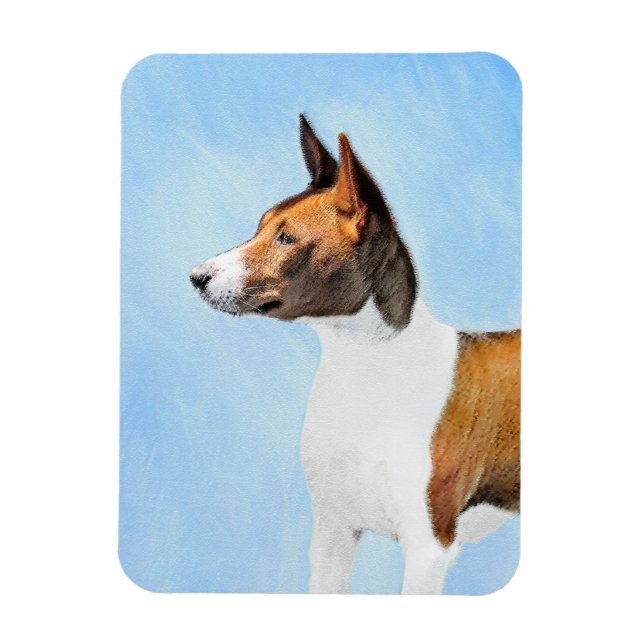 Magnet Flexible Peinture Basenji - Belle Art Original (Vertical)