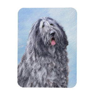 Magnet Flexible Peinture Bergamasco Sheepdog - Chien original mign