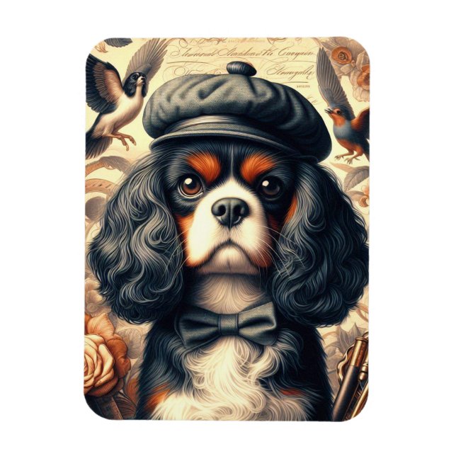 Magnet Flexible Peinture Cavalier King Charles Spaniel (Vertical)