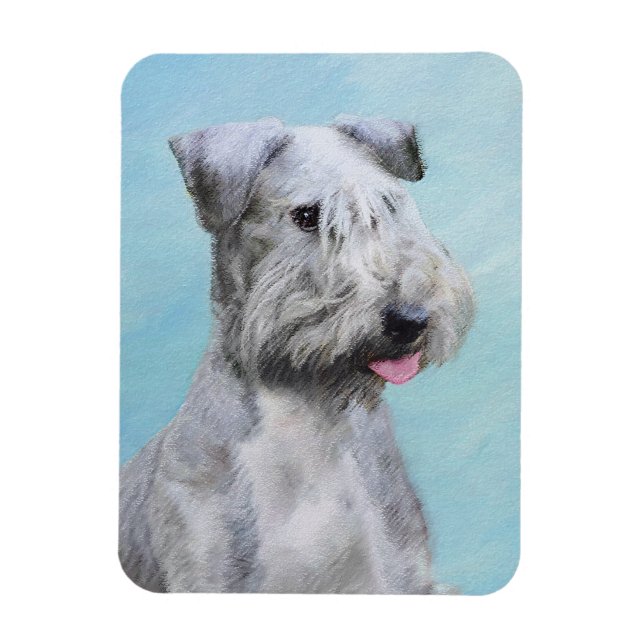 Magnet Flexible Peinture Cesky Terrier - Cute Original Chien Art (Vertical)