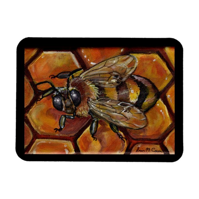 Magnet Flexible Peinture d'abeilles de miel (Horizontal)