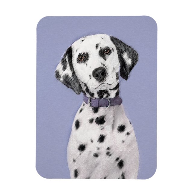 Magnet Flexible Peinture Dalmatienne - Cute Original Chien Art (Vertical)