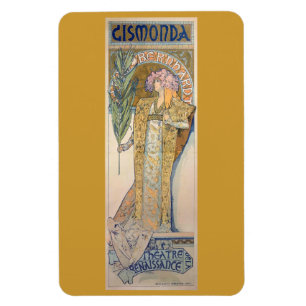 Magnet Flexible Peinture d'Alphonse Mucha