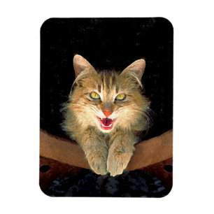 Magnet Flexible Peinture de chat Mad - Cute Original Cat Art