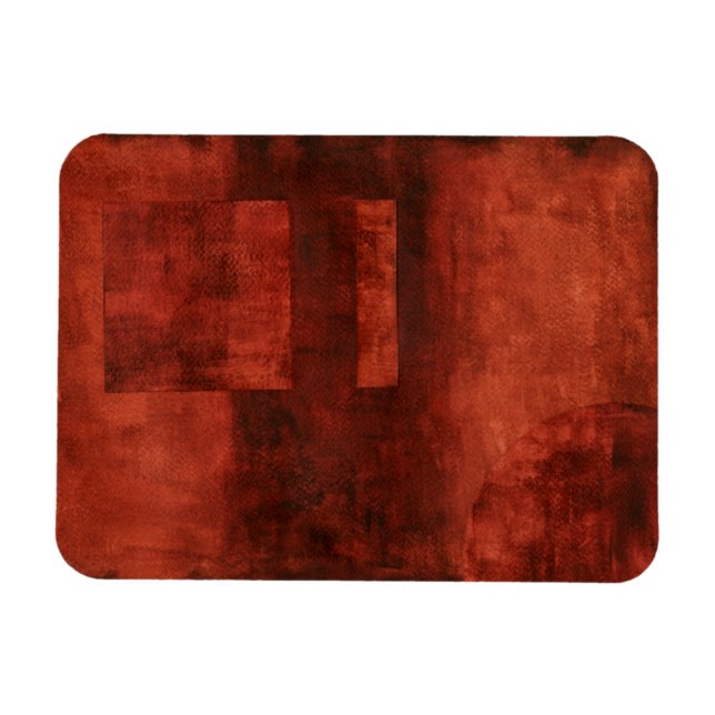 Magnet Flexible Peinture de Crimson profonde avec formes géométriq (Horizontal)