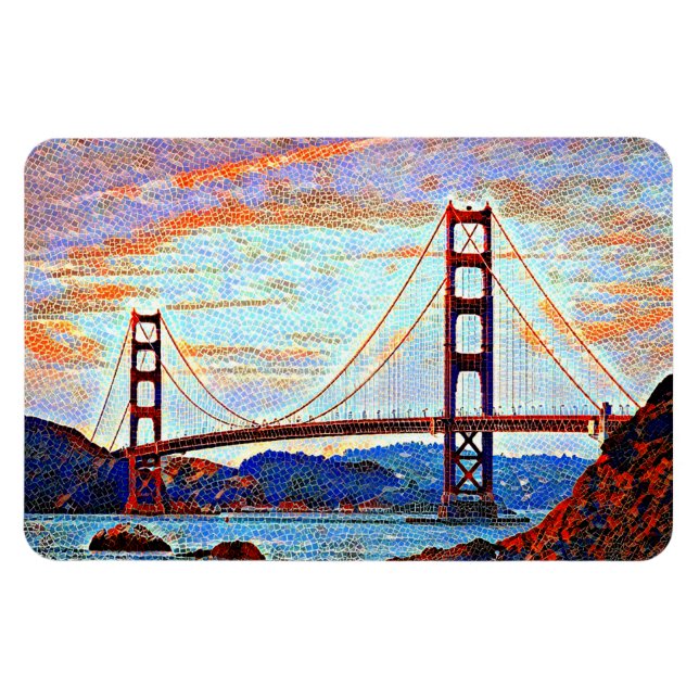 Magnet Flexible Peinture de golden gate bridge (Horizontal)