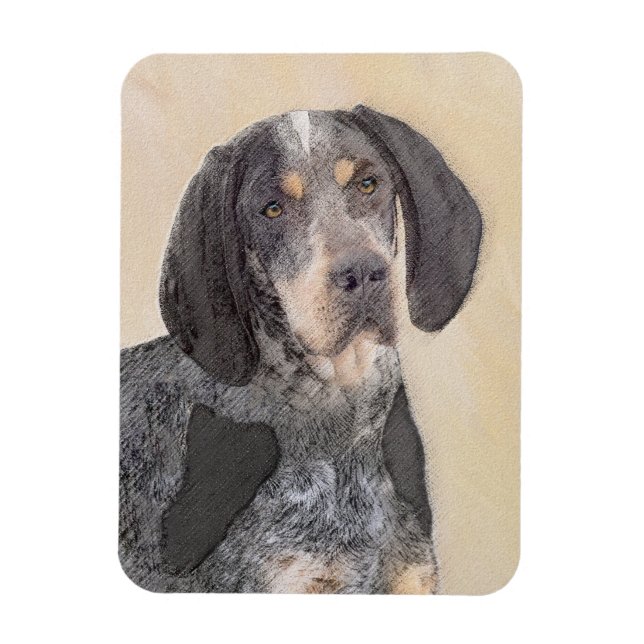 Magnet Flexible Peinture de linge bluetick - mignon chien original (Vertical)