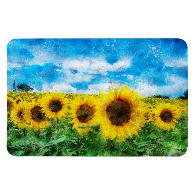 Magnet Flexible Peinture de tournesols (Horizontal)