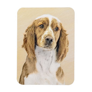 Magnet Flexible Peinture d'espagnol Welsh Springer - Art original 