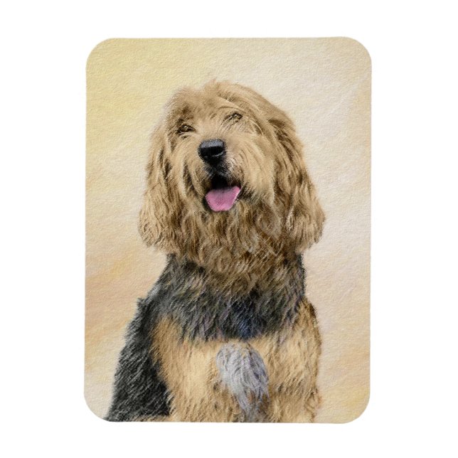 Magnet Flexible Peinture d'Otterhound - Joli art original de chien (Vertical)