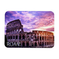 Peinture du Colisée à Rome au coucher du soleil