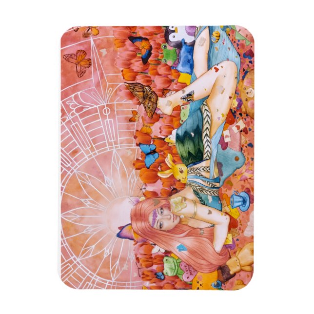 Magnet Flexible Peinture d'une femme titre : L'Après-midi (Vertical)