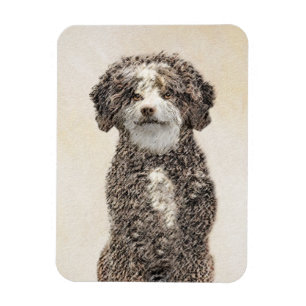 Magnet Flexible Peinture espagnole de chien d'eau - jolie art orig