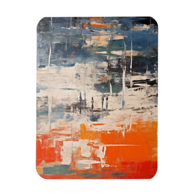 Magnet Flexible Peinture numérique abstraite Carrefour chromatique (Vertical)