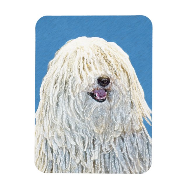 Magnet Flexible Peinture Puli - Cute Original Chien Art (Vertical)