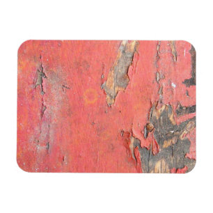 Magnet Flexible Peinture rouge à éplucher sale sur le bois de la g