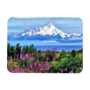 Magnet Flexible Peinture sauvage surréelle en Alaska