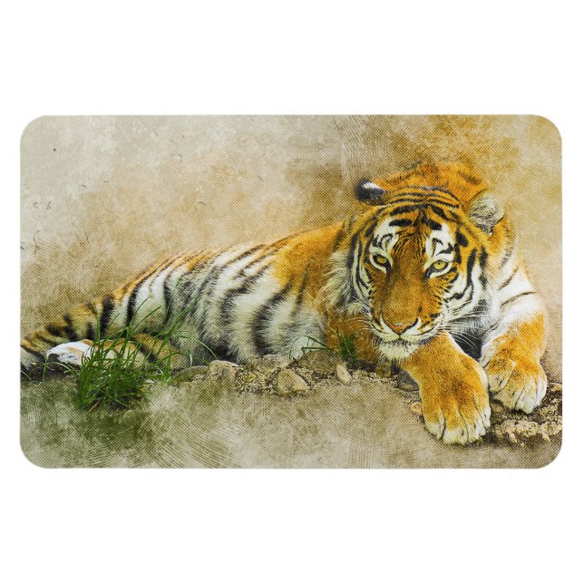 Magnet Flexible Peinture sur tigre (Horizontal)