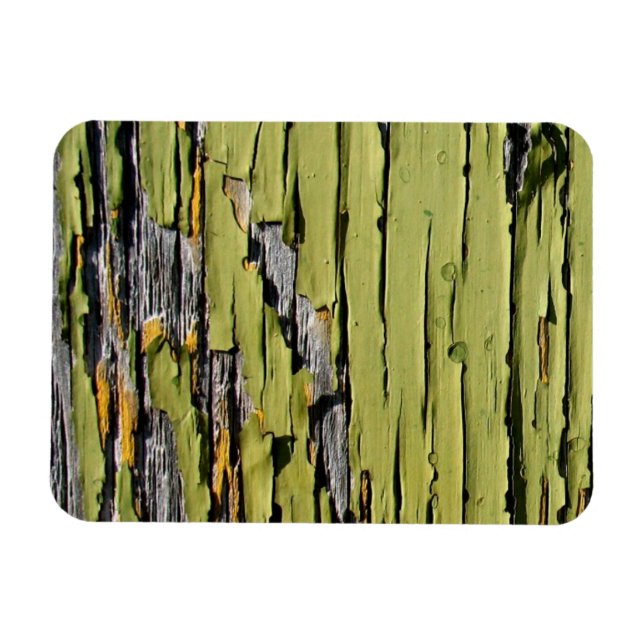 Magnet Flexible Peinture verte Peinture sur bois de grange Patiné (Horizontal)
