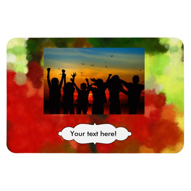 Magnet Flexible Peinture verte rouge (Horizontal)