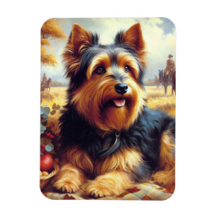 Magnet Flexible Peinture vintage australienne Terrier