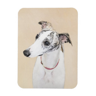 Magnet Flexible Peinture Whippet - Jolie art original chien