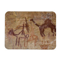 Peintures rupestres préhistoriques avec des chamea