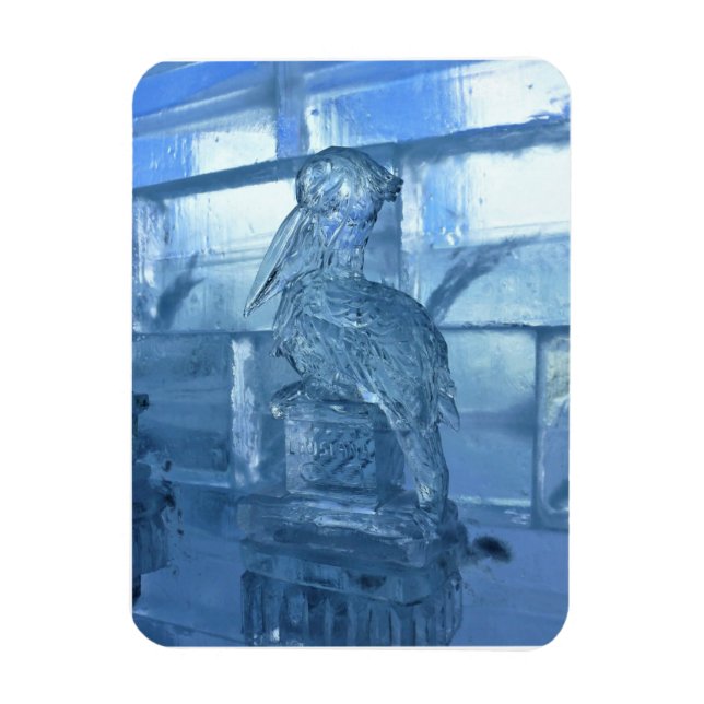 Magnet Flexible Pelican Ice Sculpture, Québec, Canada (Vertical)