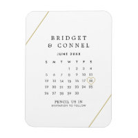 Pencil Us In Calendar Gold Lines Enregistrer la da