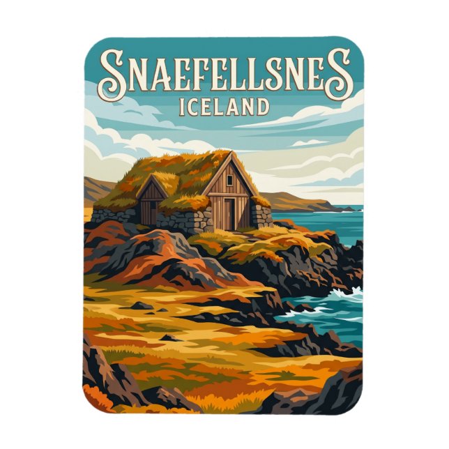 Magnet Flexible Péninsule de Snaefellsnes en Islande (Vertical)