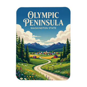 Magnet Flexible Péninsule Olympique États-Unis