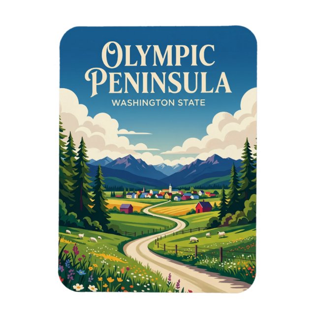 Magnet Flexible Péninsule Olympique États-Unis (Vertical)