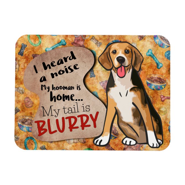 Magnet Flexible Pensées humiliantes de mon Beagle (Horizontal)