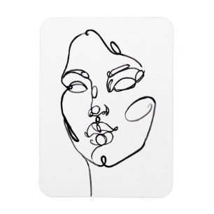 Magnet Flexible Pensées linéaires - visage