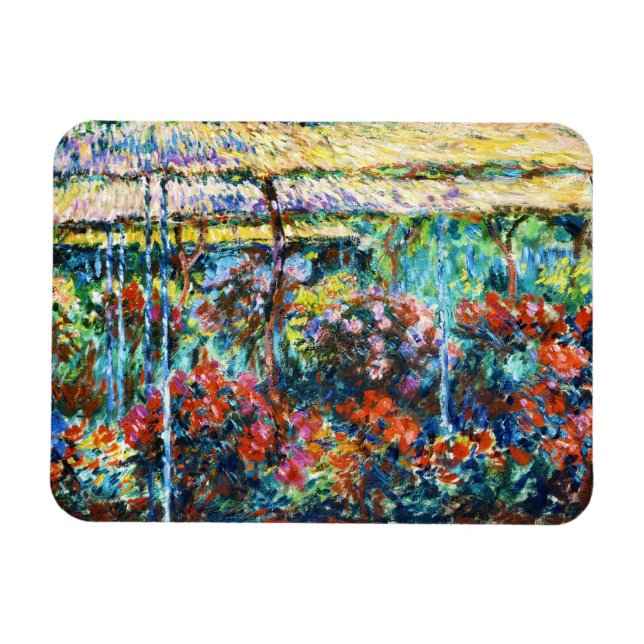 Magnet Flexible Peonies, 1887 Claude Monet cool, vieux, maître (Horizontal)