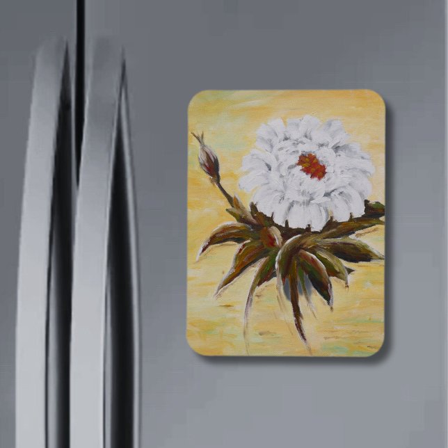 Magnet Flexible Peony blanc (Créateur téléchargé)