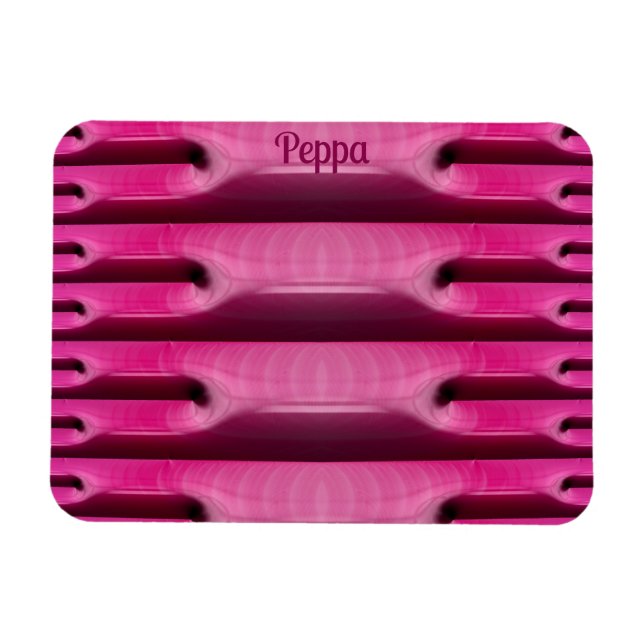 Magnet Flexible PEPPA ~ BONBONS Rose rose ~ Art fractal ~ (Horizontal)